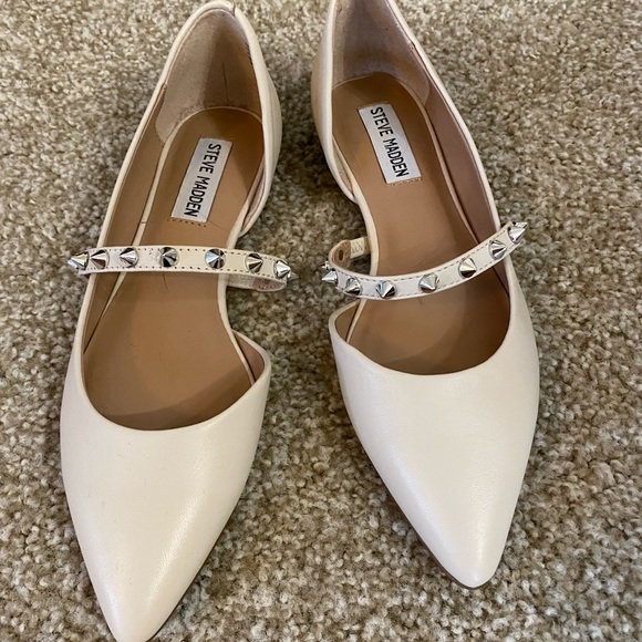 Steve Madden Freyda Spike Strap Half d'Orsay Flat - Picture 3 of 5